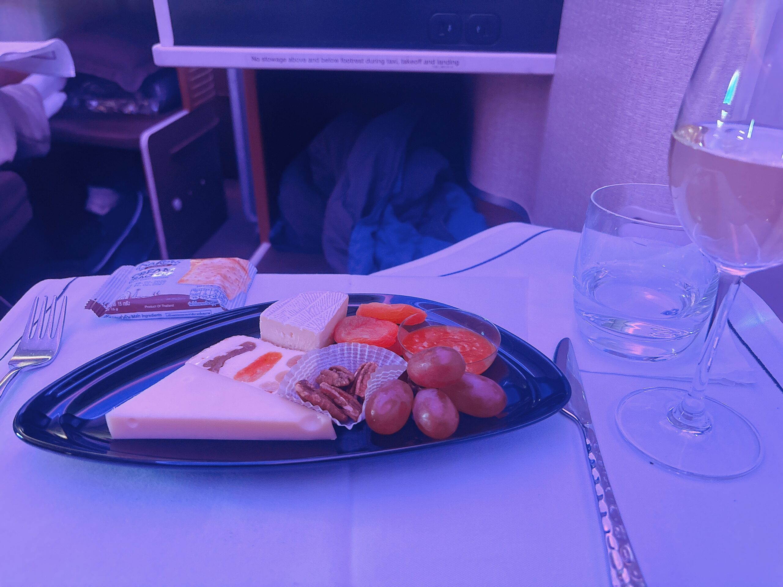 タイ航空ビジネスクラス食後のデザート